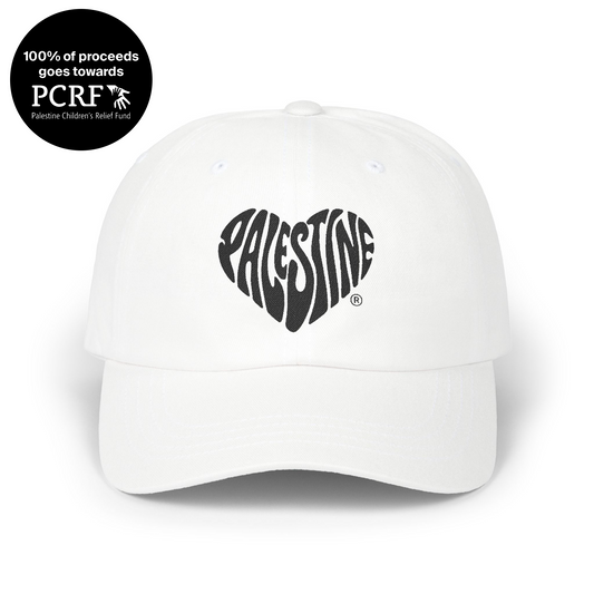 Heart of Palestine Classic Cap (White)
